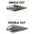 TUNGSTEN CARBIDE ROTARY BURR - CONICAL POINTED NOS...