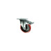 BRAKED SWIVEL PLATE 200MM POLYURETHANE TYRE