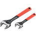 ADJUSTABLE SPANNER SET, STEEL, SET OF 2
