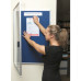 NOTICE BOARD SHOW CASE BLUE ALUM. TRIM 900X600MM 