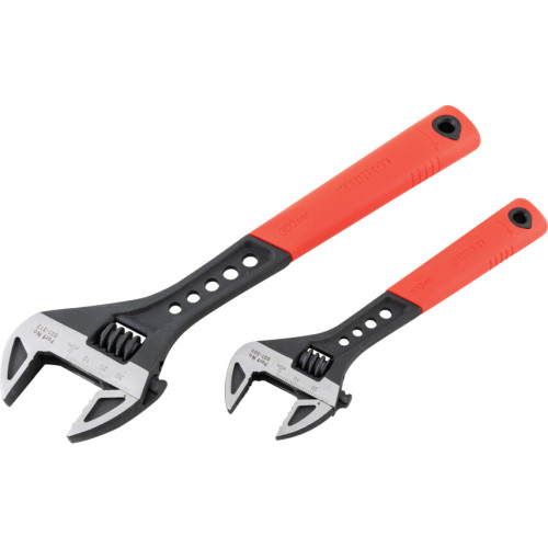 ADJUSTABLE SPANNER SET, STEEL, SET OF 2