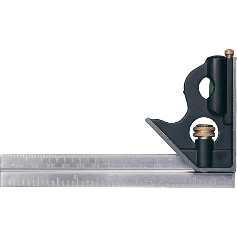 150MM, COMBINATION SQUARE & RULE, ALUMINIUM, GRADUATION 6IN.