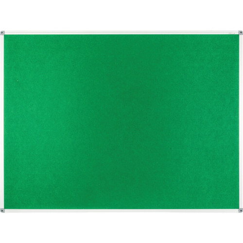 FELT NOTICE BOARD 1200X900MM GREEN ALUMINIUM TRIM