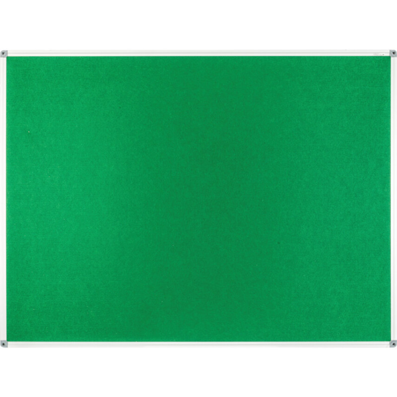 FELT NOTICE BOARD 1200X900MM GREEN ALUMINIUM TRIM
