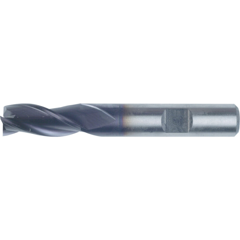 6, REGULAR, SLOT DRILL, 12MM, 3FL, WELDON FLAT SHANK, COBALT HIGH SPEED STEEL, TIALN