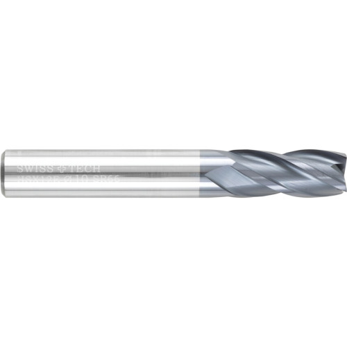66, END MILL, SHORT, PLAIN ROUND SHANK, 10MM, CARBIDE, ALTIN